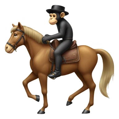 Horse riding a monkey sticker