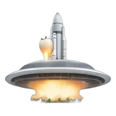 Apple Park campus blasting off to outer space sticker
