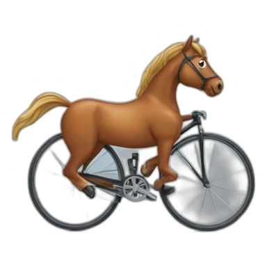 Cyceling horse sticker