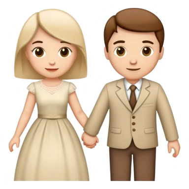 couple holding hands, husband and wife, married couple sticker