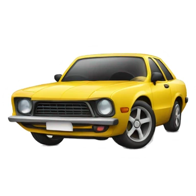 Car with sunglasses sticker