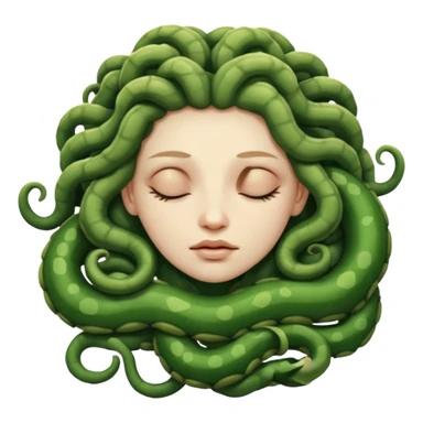 Un demon gorgon qui dort sticker