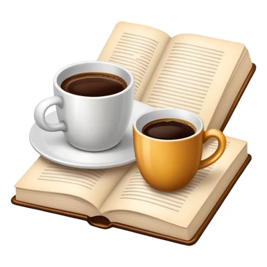 Book and coffee club sticker