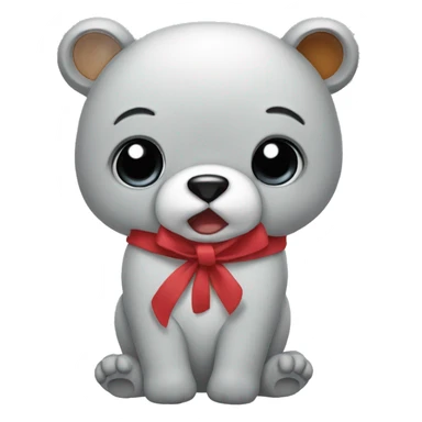 Osito con lazo sticker