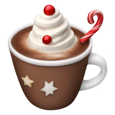 hot chocolate with christmas toppings sticker