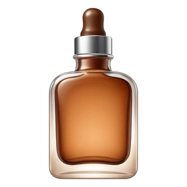 Organic cosmetic in a cristal brown bottle sticker