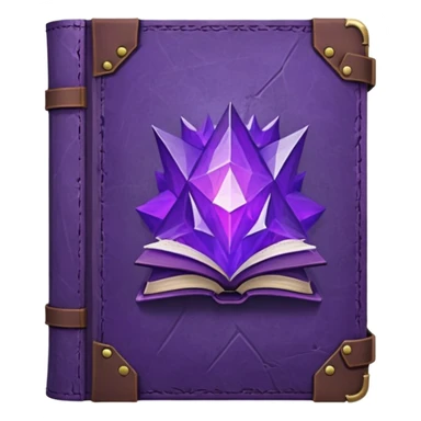 fantasy magic purple book low poly sticker