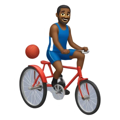 sportsman riding a tricycle sticker