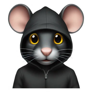 A black rat as a hacker sticker