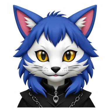 Cool gothic cute Kemonomimi Nekomimi Japanese Anime Kemono Furry Style Vernid-Sergal-Fursuit-furry-fursona sticker