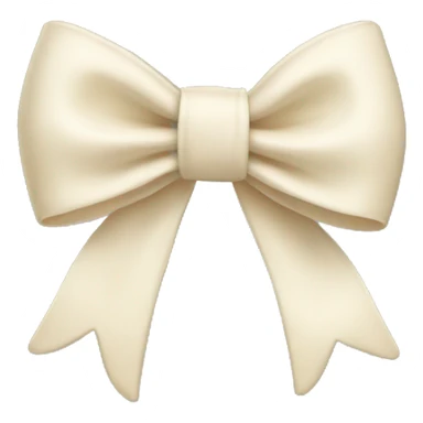 cream bow sticker