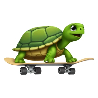 Turtle skateboarding sticker
