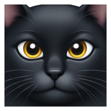 A black cat's muzzle with plaintive eyes and a sparkle in his eyes sticker
