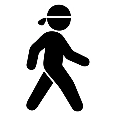 walking person in durag sticker