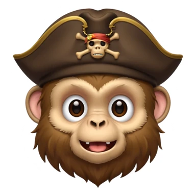 monkey with pirate hat























 sticker