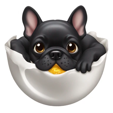 Black frenchie messy eater sticker