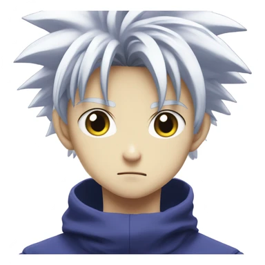 killua hxh hard thinking about trivia question sticker