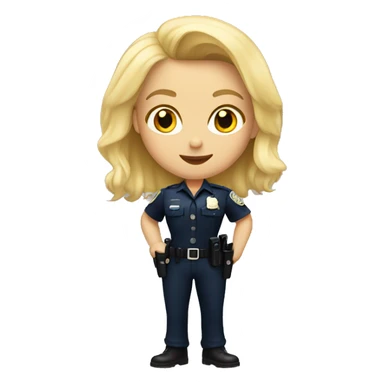 Blonde cop Haha sticker