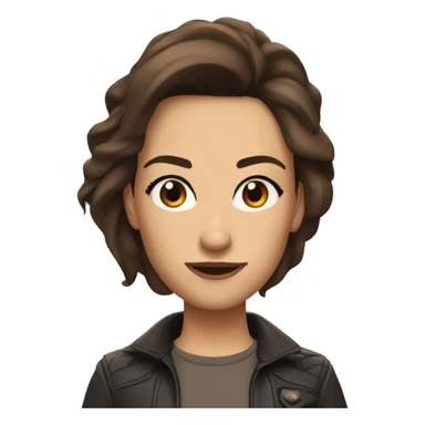 Wynona Ryder brown hair sticker