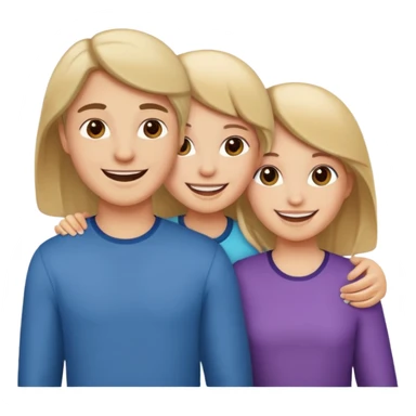 Two girls one boy  sticker