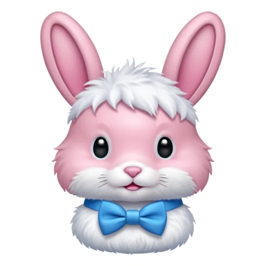 pink bunny with bowtie sticker