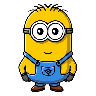 colorful cartoon sticker of Minion Kevin sticker