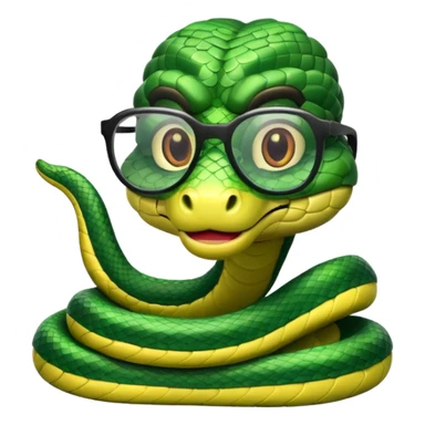 snake with glasses  sticker