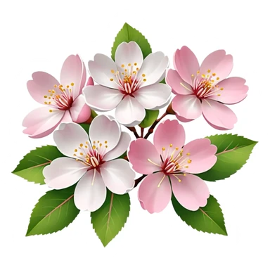 3 rosa weiße Kirschblüten sticker