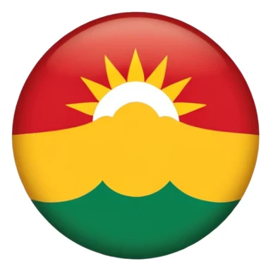 create a kurdishtan flag emoji. the shape of flag is like usual flag emojis alright can u make the bottom right emoji without the sun outside the flag sticker