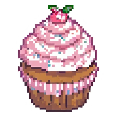 cupcake with pink icing sticker