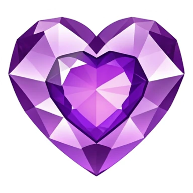 Purple sparkly gem heart sticker