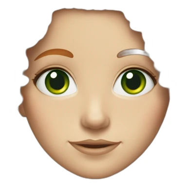Long Red curly haired white girl with green eyes sticker