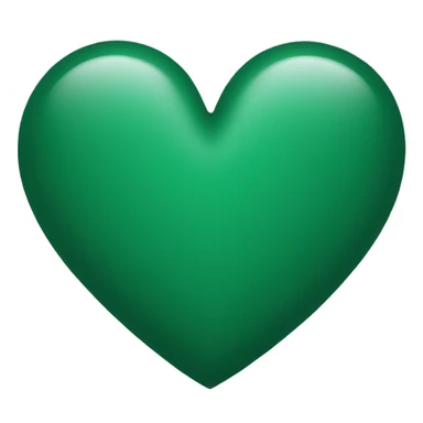 heart deep green color sticker