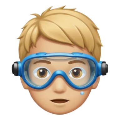 Underwater boy sticker