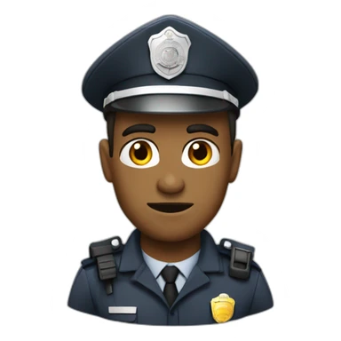 policial de boina farda cinza sticker