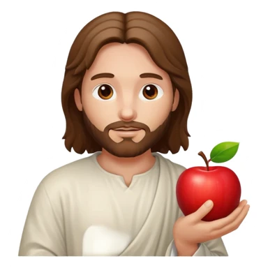 christ god with an apple sticker