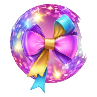 Disco light with a bow ￼ sticker
