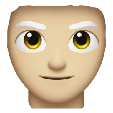 white men ninja with green eyes sticker