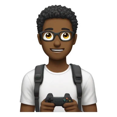 anime man play video games sticker