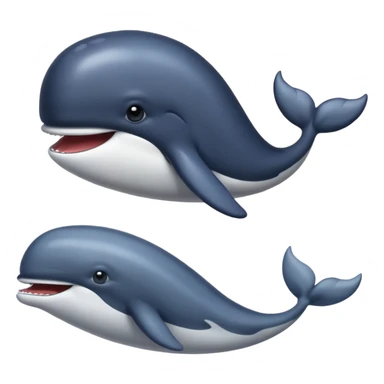 une baleine avec des cheveux noirs sticker