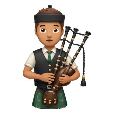 Manos tocando una gaita sticker