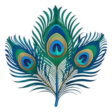 Only one Peacock feather sticker