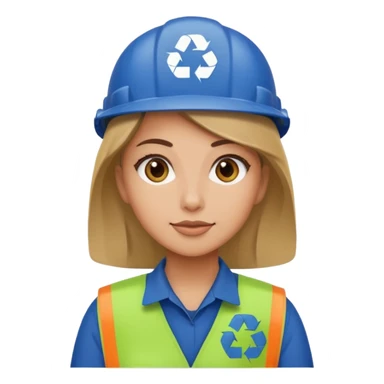 recycling worker female sticker