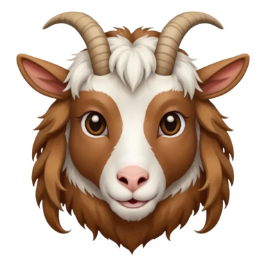 long haired female goat sticker