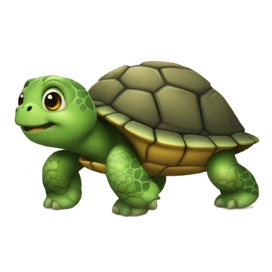 turtle carrying stones on its back sticker