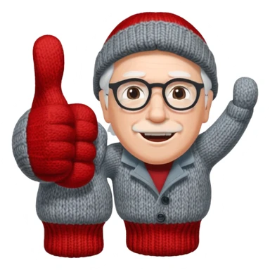 thumbs up in bernie sanders mitten sticker