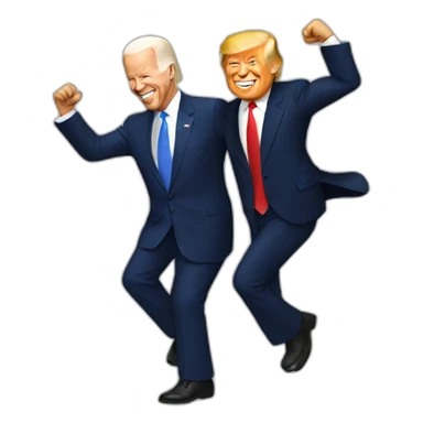 Biden dancing whit trump sticker