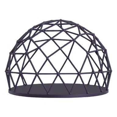 geodesic dome, metallic structure sticker