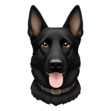 Black german shepherd PowerPoint presentation sticker