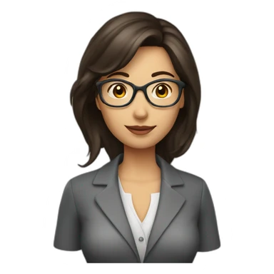 Brunette librarian woman sticker